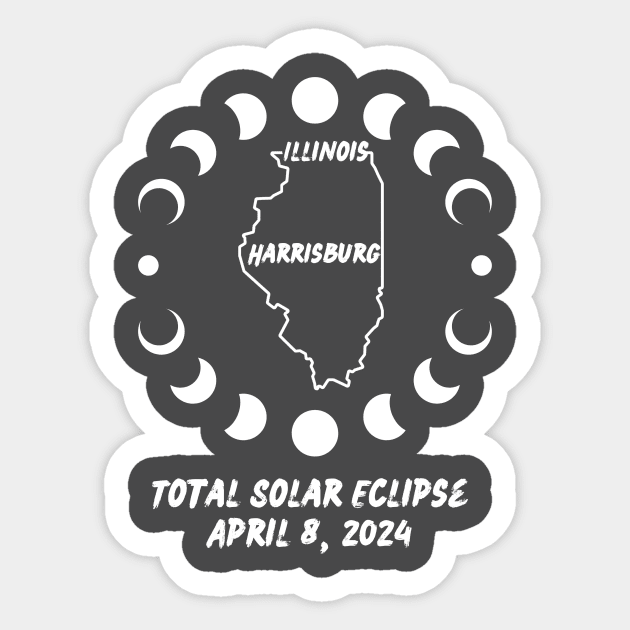 Illinois Total Solar Eclipse 2024 Sticker by Total Solar Eclipse